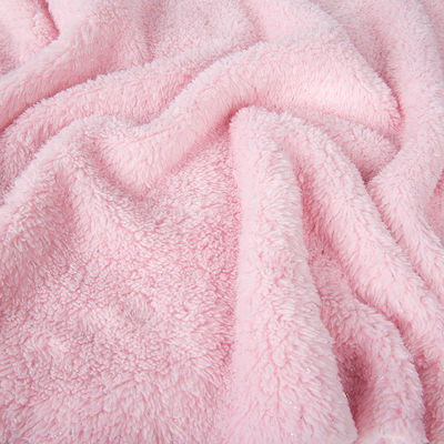 Geweven 100% Polyester Sherpa Fleece Stof voor deken met twee zijden Micro Polar