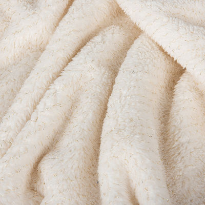 Geweven 100% Polyester Sherpa Fleece Stof voor deken met twee zijden Micro Polar