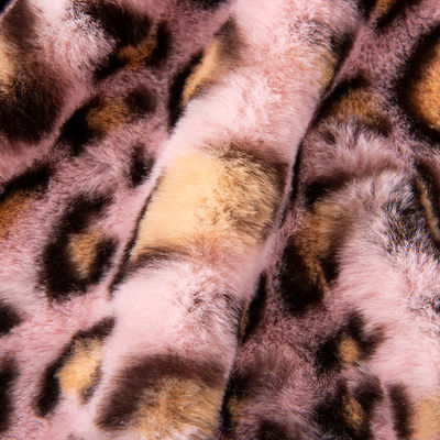 100% polyester Super Soft Leopard Print Rabbit Fur Faux Fur Stof voor kleding