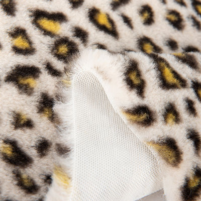 100% polyester Super Soft Leopard Print Rabbit Fur Faux Fur Stof voor kleding