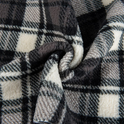 Geprinte 100% polyester textiel Sherpa vliesstof voor kleding in TWILL-stijl