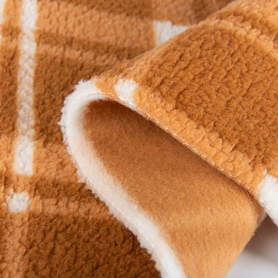 Geprinte 100% polyester textiel Sherpa vliesstof voor kleding in TWILL-stijl