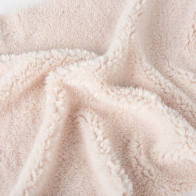 Geprikt superzacht 100 polyester gebreide maatwerk Mirco Sherpa vliesstof voor bekleding