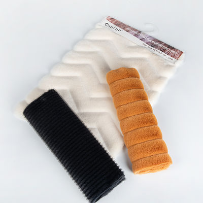 100% polyester Rabbit Faux Fur Stof voor winterjas zacht borstelpatroon Tricot gebreid