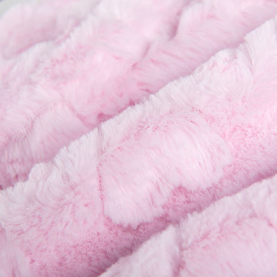 Stripe Brush Rabbit Faux Fur Stof voor kleding en huistextiel Breedte 58/60 inch