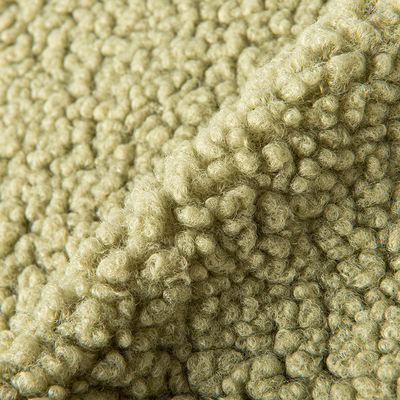 Modieus pluis weefsel 300 gram monster gratis voor 100% gerecycled polyester Sherpa Teddy weefsel