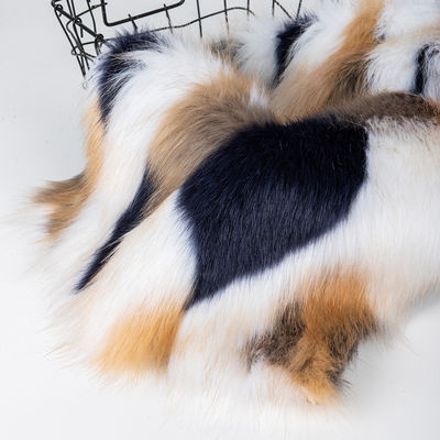 Multicolore Jacquard kunstmatige bontstof voor sexy schoonheidskleding en winterkleding