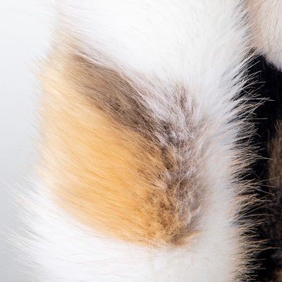 Multicolore Jacquard kunstmatige bontstof voor sexy schoonheidskleding en winterkleding