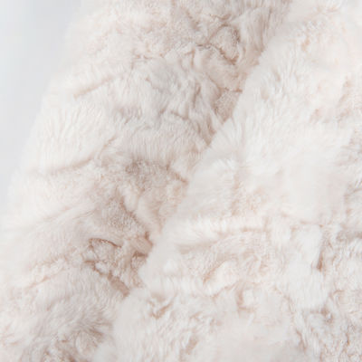 Gepersonaliseerde ontwerpen Fals Fur Stof Polyester Strip Embossing voor vrouwen winterjas