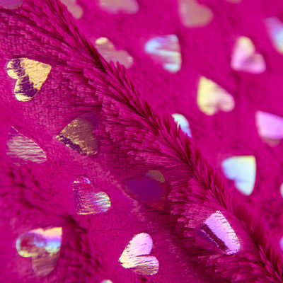 Tas met geborsteld patroon 100% Polyester Zilver PV Plush False Fur Stof voor Home Textile