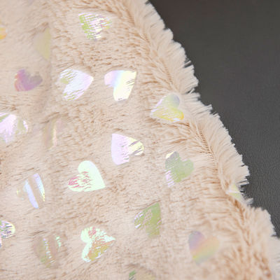 Tas met geborsteld patroon 100% Polyester Zilver PV Plush False Fur Stof voor Home Textile