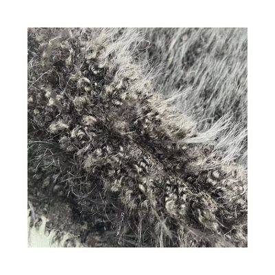 Lange Pile Faux Fur Stof met tip-geverfd patroon en 1200gm