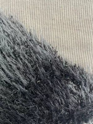 Lange Pile Faux Fur Stof met tip-geverfd patroon en 1200gm