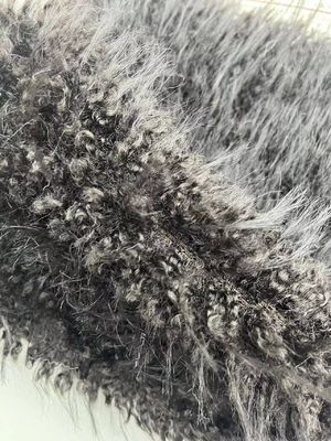 Lange Pile Faux Fur Stof met tip-geverfd patroon en 1200gm