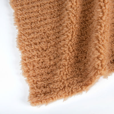 100% polyester zacht gebreide pluisvoet Shu fluweel Mirco Sherpa stof lichtgewicht