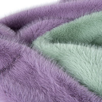 Custom kleur 100% polyester lang haar valse bontstof met zeer zachte handgevoel