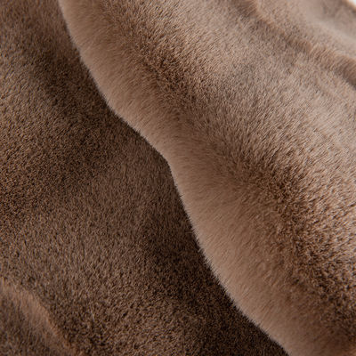 Gebreide luxe lange stapel 100% polyester nep konijn nep bont stof voor pet en sjaal