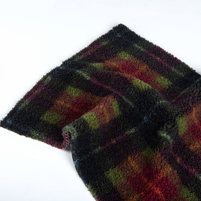 Custom 100% polyester Teddy stof Jacquard Sherpa stof Perfect voor dekens gooit