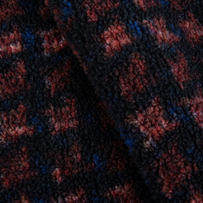 Custom 100% polyester Teddy stof Jacquard Sherpa stof Perfect voor dekens gooit