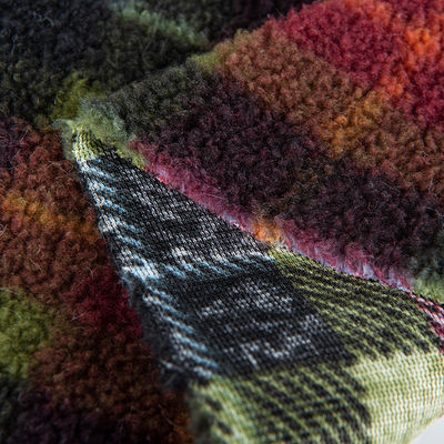 Custom 100% polyester Teddy stof Jacquard Sherpa stof Perfect voor dekens gooit