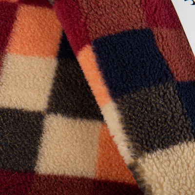 Custom 100% polyester Teddy stof Jacquard Sherpa stof Perfect voor dekens gooit