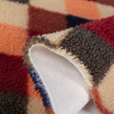 Custom 100% polyester Teddy stof Jacquard Sherpa stof Perfect voor dekens gooit