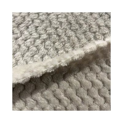 Tweezijdig gebreide maatwerkpatroon Jacquard Ananas Flannel Vlies Plaid Stof voor schoenen