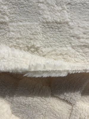 Zacht gebreide Jacquard-patroon Vlee Stof voor Shu Velveteen Dubbelzijde Mirco Sherpa