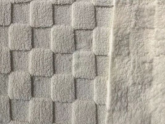 Zacht gebreide Jacquard-patroon Vlee Stof voor Shu Velveteen Dubbelzijde Mirco Sherpa