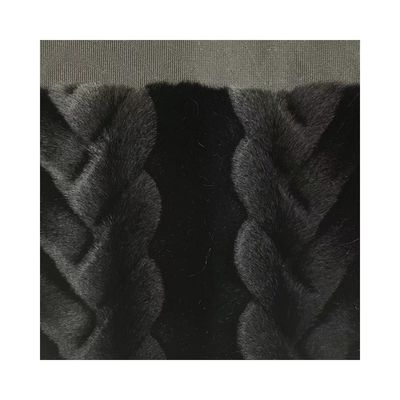 Soft Hand Feel Faux Black Coat met 1150g/m Gewicht en gebreide backingtechnieken