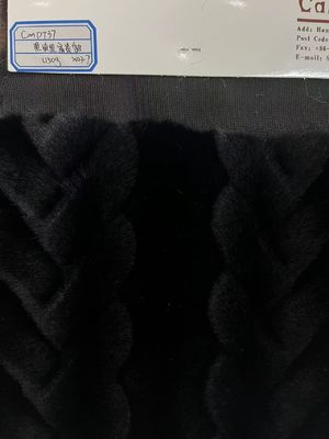 Soft Hand Feel Faux Black Coat met 1150g/m Gewicht en gebreide backingtechnieken