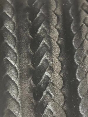 Soft Hand Feel Faux Black Coat met 1150g/m Gewicht en gebreide backingtechnieken