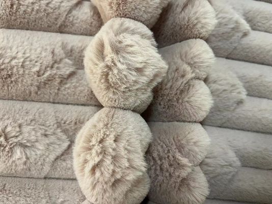 Zwak en duurzaam kortstapel, vals bontstof voor huishoudelijke textiel, gebreide rugtechnieken