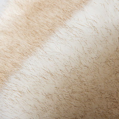 100% polyester Geweven Stof Gebreide zachte valse bont met hoog gewicht en lange haarstapel