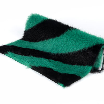 Aanpasbaar Jacquard kunstmatig lange, mooie vachtstof met 100% polyester rugmateriaal