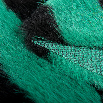 Aanpasbaar Jacquard kunstmatig lange, mooie vachtstof met 100% polyester rugmateriaal
