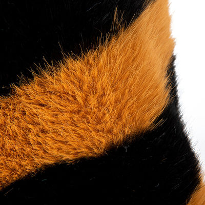 Aanpasbaar Jacquard kunstmatig lange, mooie vachtstof met 100% polyester rugmateriaal