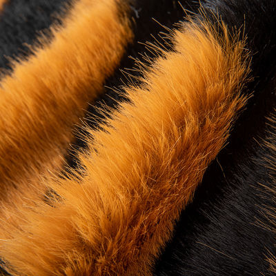 Aanpasbaar Jacquard kunstmatig lange, mooie vachtstof met 100% polyester rugmateriaal