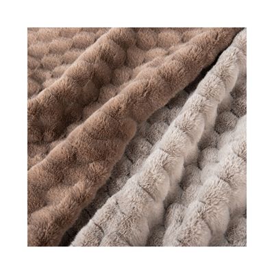 100% polyester ontwerp zacht konijnvel vals bontstof voor kleding / huis textiel / tapijt