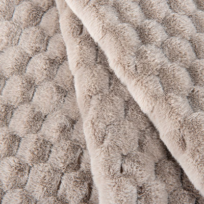 100% polyester ontwerp zacht konijnvel vals bontstof voor kleding / huis textiel / tapijt