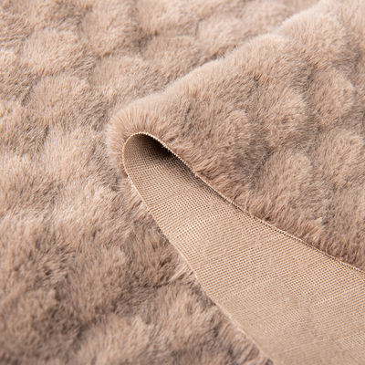 100% polyester ontwerp zacht konijnvel vals bontstof voor kleding / huis textiel / tapijt