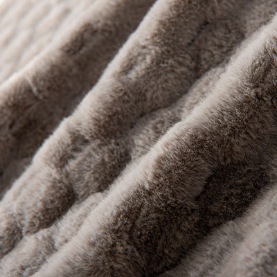 100% polyester ontwerp zacht konijnvel vals bontstof voor kleding / huis textiel / tapijt