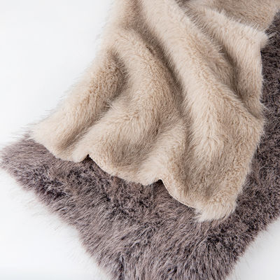 70-80 mm Pile Length Acrylic Hair Tippy Dyeing Synthetische bontstof voor winterjas