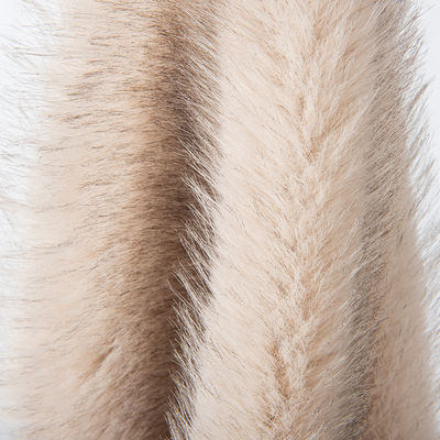 70-80 mm Pile Length Acrylic Hair Tippy Dyeing Synthetische bontstof voor winterjas